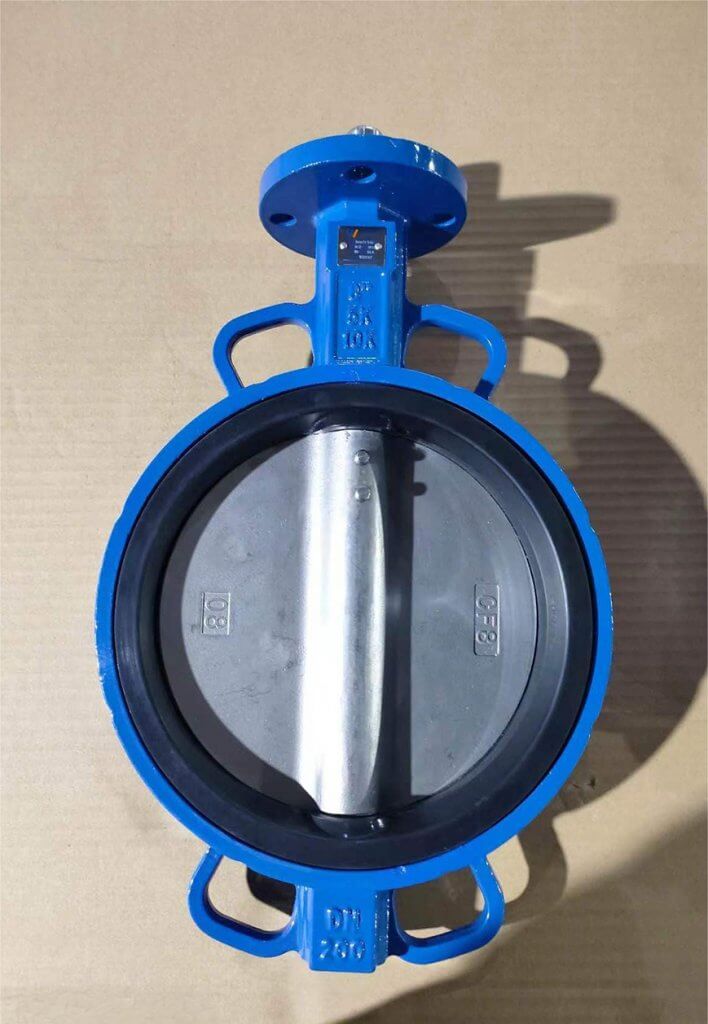 DN100 CF8 disc resilient seated butterfly Valve